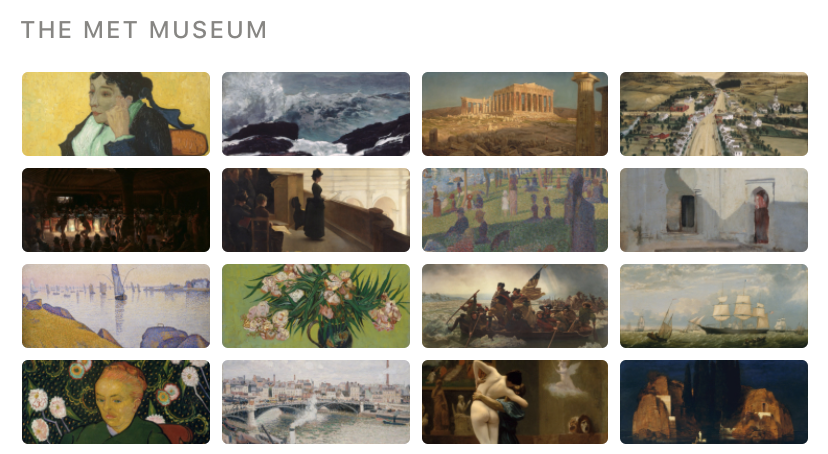 The Met Museum：（大都会艺术博物馆）