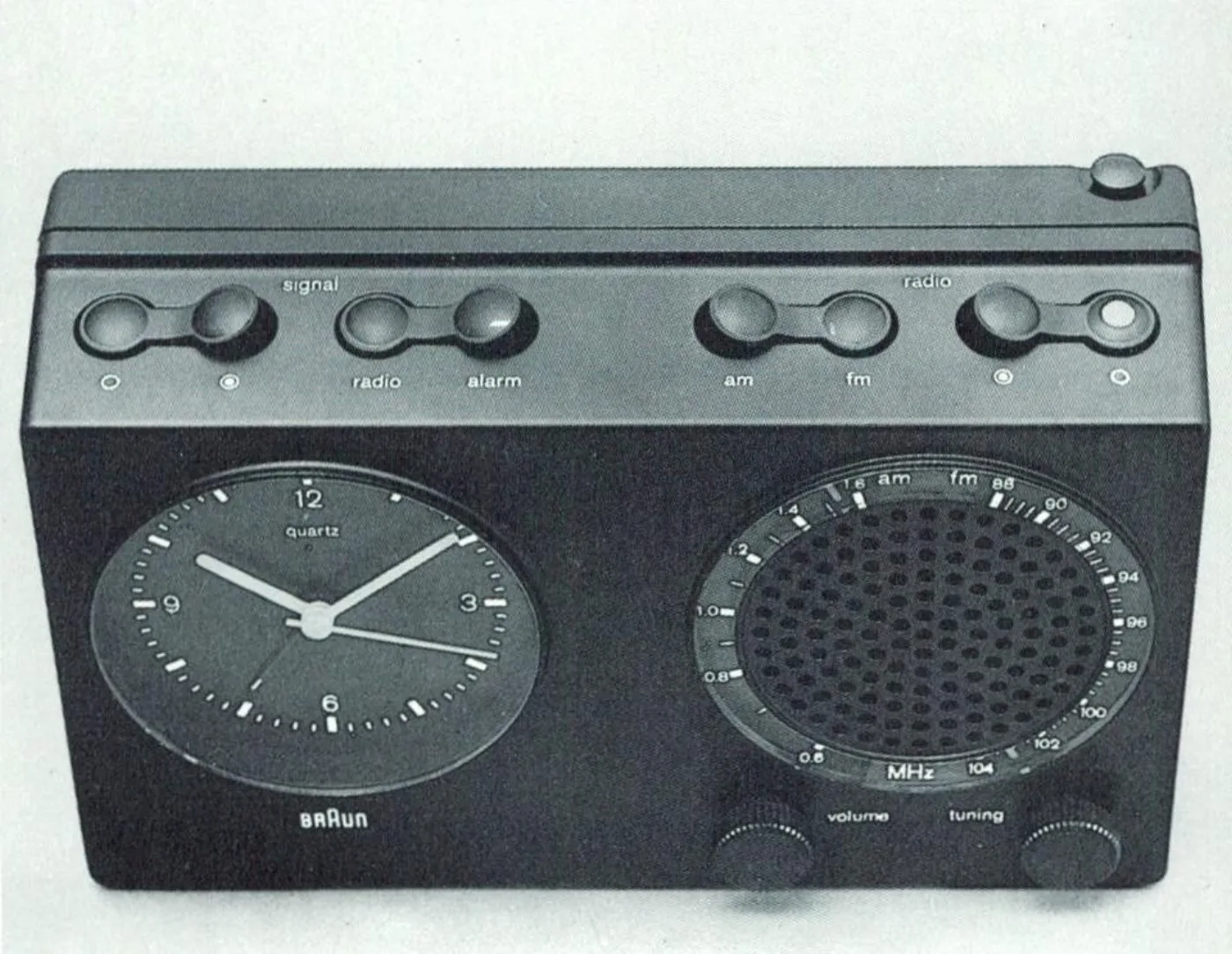 Dieter Rams, Braun Signal ABR 21, compact alarm clock 21，