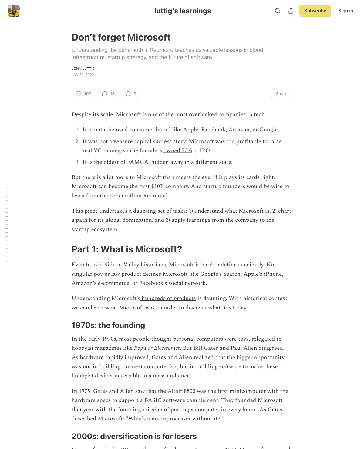 微软如何能做到市值 $10T ?