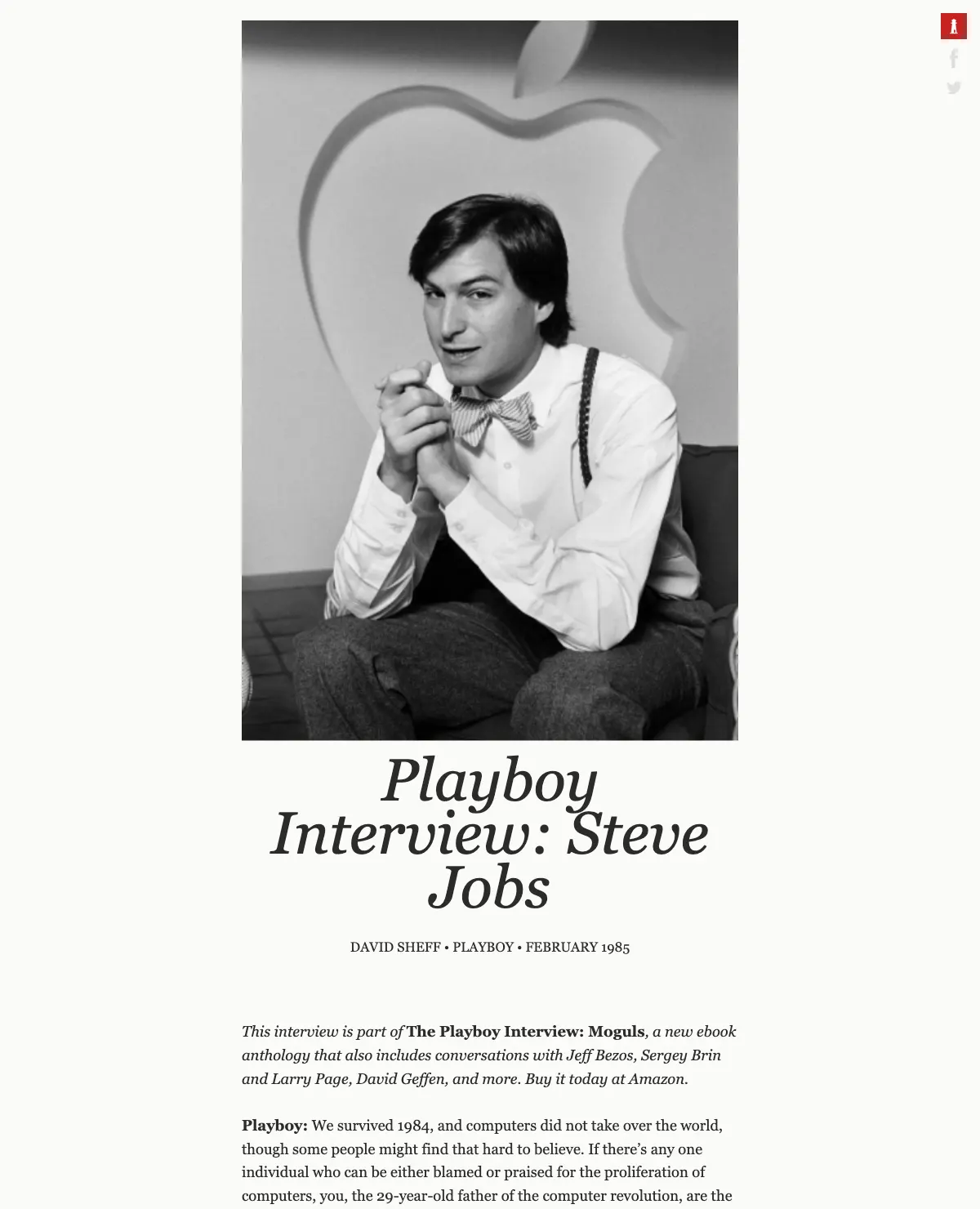 花一下午，和那个即将 30 岁的 Steve Jobs 聊一下