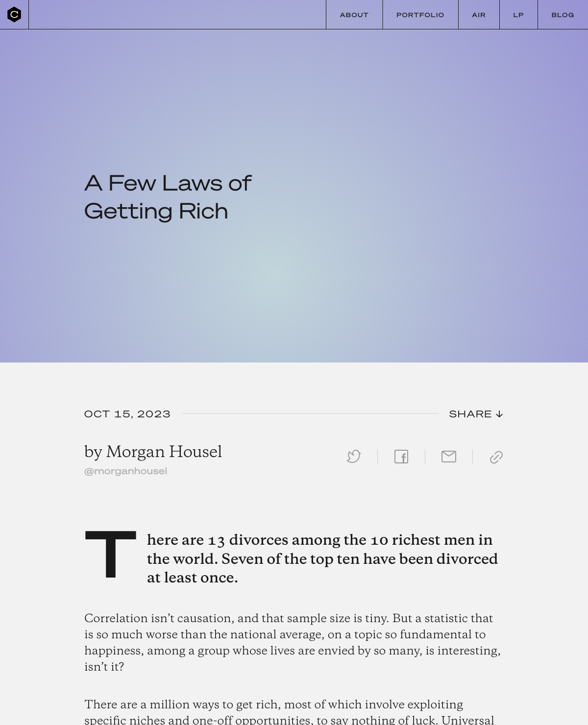 致富的几条经验法则